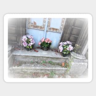 Paris Pere LaChaise Blue Door Sticker